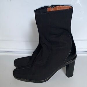 Donald J Pliner Black Sock Booties Heeled Women’s Size 7.5